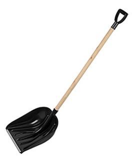 Mallony Лопата снег. пласт.405*400 (в сборе с мет. пл, дер. чер. и V-пл.ручкой) Мороз 109138-SK
