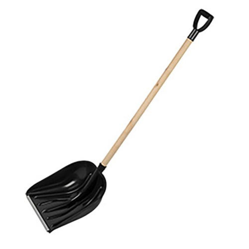 Лопата снег. пласт.405*400 (в сборе с мет. пл, дер. чер. и V-пл.ручкой) Мороз 109138-SK