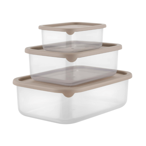 Набор контейнеров для продуктов Sugar&Spice Vanilla (0,18 л + 0,5 л +1 л) с гибкой крышкой SE168712005 латте