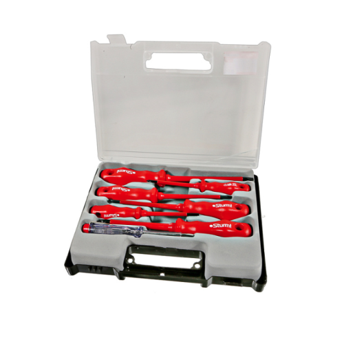 Набор отверток ДИЭЛЕКТРИЧЕСКИХ, 7 шт., ПЛАСТИКОВЫЙ КЕЙС Sturm! 1040-01-SSE