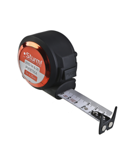Sturm Рулетка с автостопом, 5x25мм, soft touch, 2x сторонняя шкала, магнит, 2010-14-5-25