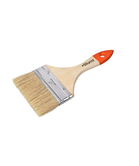 Sturm Кисть плоская Практик 4" (100мм), натур. щетина, деревянная ручка, PROMO 9040-21-100SP