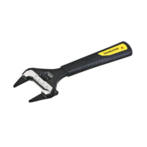 Ключ разводной 200 мм, СУПЕР ТОНКИЕ ГУБКИ, обрезиненная рукоятка, Hanskonner HK1045-30-200