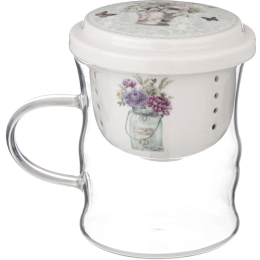 Lefard Кружка Стеклянная С Фарфоровым Ситом 420 Мл 87-321