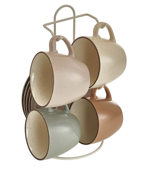 ROSARIO Чайный набор 8 предметов (240 мл) Ф11-058К/8 Elegant на металлической подставке