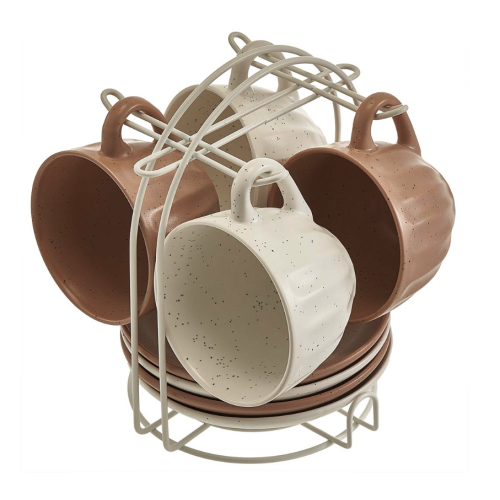 Чайный набор 8 предметов (240 мл) Ф11-060К/8 "Latte" на металлической подставке