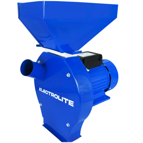 Зернодробилка ELECTROLITE ИЗБ-2 (2.5 кВт, бункер метал., круговое сито 4шт., 20 лезвий, зерно/кукуруза 400 кг, об. 2850, вес 19,5 кг.)