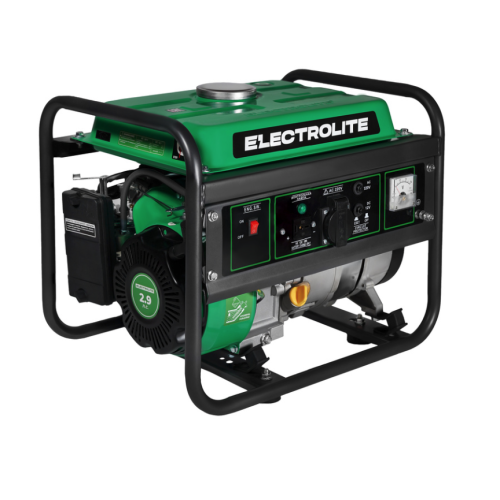 Генератор бенз. ELECTROLITE 1500 (1.0-1.5 кВт, 230 В, 2,9л.с, 1 цилиндр, об.двиг. 80 куб.см, бензин 4Т, бак 6 л)