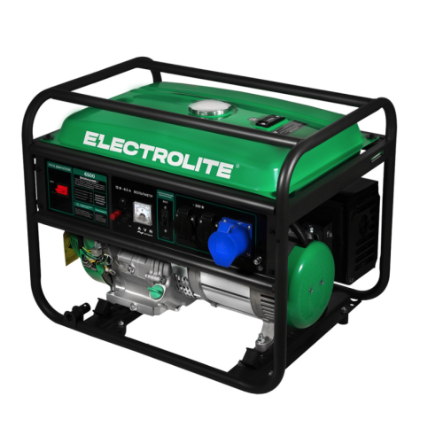 Генератор бенз. ELECTROLITE 6500  (5.0-6.0 кВт,ручной стартер, двиг. 389 куб.см, бак 25л, вес 80 кг)