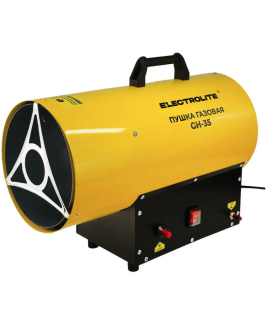 ELECTROLITE Пушка газовая GH-35 (мощность 35 кВт, давление газа 0.7 бар, расход газа 2.18 кг/час, производительность по воздуху 850 м3/час, объем помещения 330-900 м2, поджиг ручной) ELECTROLITE Пушка газовая GH-35 (мощность 35 кВт, давление газа 0.7 бар, расход газа 2.18 кг/час, производительность по воздуху 850 м3/час, объем помещения 330-900 м2, поджиг ручной)