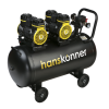 Компрессор воздушный безмасляный Hanskonner 2*1450Вт, 500л/мин, ресивер 100л, 8 бар HAC1002