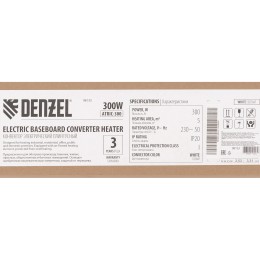 Denzel Конвектор электрический плинтусный ATRIC-300, 230 В, 300 Вт, ТЭН 98133
