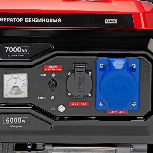 Генератор бензиновый RS-9000, 7 кВт, 230В, ручной стартер MTX 946155