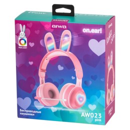 AIWA Наушники AW023 pink