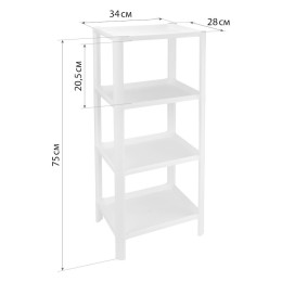 М-ПЛАСТИКА  Полка прямоугольная малая (4 секции) М 2745