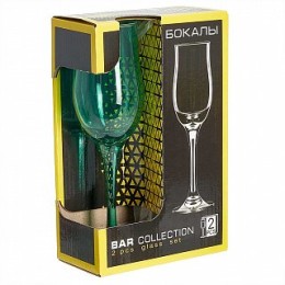 ДЕКОСТЕК Набор бокалов 200 мл 2 штуки (Изумруд) 1712/2-Н