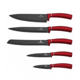 BERLINGER HAUS Набор ножей на магнитной подставке 6пр. BH 2519 Burgundy Metallic Line