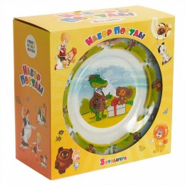 DELTA Набор посуды 3 предмета детский КРС-220 Чебурашка и Крокодил Гена