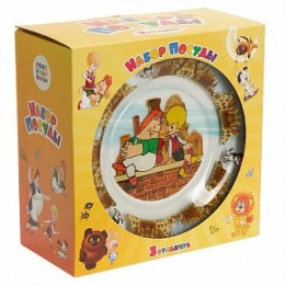 DELTA Набор посуды 3 предмета детский КРС-222 Малыш и Карлсон