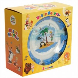 DELTA Набор посуды 3 предмета детский КРС-262 Ну, погоди!