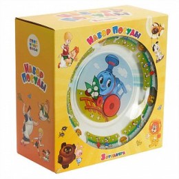 DELTA Набор посуды 3 предмета детский КРС-303 Паровозик из Ромашково