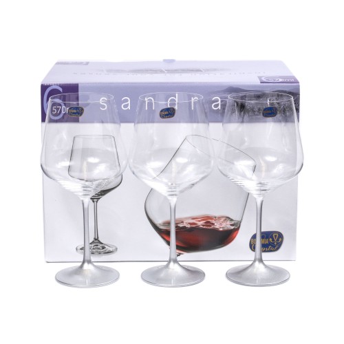 Набор бокалов для вина Bohemia 570/6 Sandra B40728-570101-01A-D4980-O