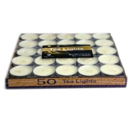 Свечи чайные для аромаламп Tea lights HA 750 круглые белые 50 шт 7400-10-5