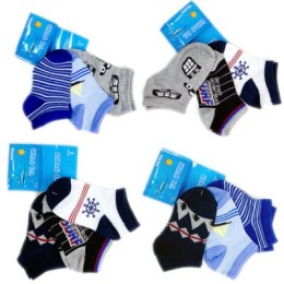 Набор носков детских для мальчиков Chao Da размер 1-2 3 короткие шт/уп (цвет микс) 35188-4