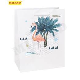 Пакет подарочный Фламинго в тропиках 32.4х44.5х10.2 см ППД-0129