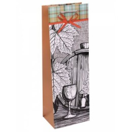Dream cards Пакет подарочный с мат.лам. 12,8х36х8,4см (Bottle) Кубок для вина, 210 г ПКП-2661