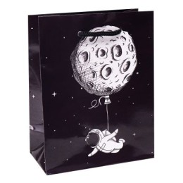 Пакет подарочный с глянцевой ламинацией 11,5x14,5x6 см (S) Космонавт с шариком, 128 г ПКП-6341