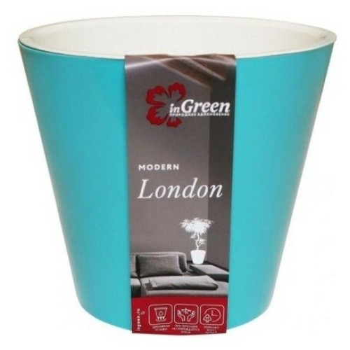 Горшок для цветов London 230 мм, 5л голубой жасмин (ING6206ГЛЖ)