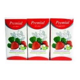 Платочки бумажные Premial Aroma трехслойные с ароматом клубники 10 шт280202-3