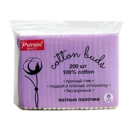 Палочки ватные Premial Beauty в пакете с запайкой 200 шт 282435