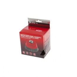 Matrix Щетка для УШМ, 100 мм, М14, "чашка", двухрядная, крученая проволока 0.35 мм 74677