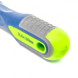 Сибртех Отвертка, SL6 х 100 мм, CrV, трехкомпонентная рукоятка 11798