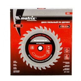 Matrix Пильный диск по дереву, 230 х 32 мм, 48 зубьев, кольцо 30/32 Professional73233