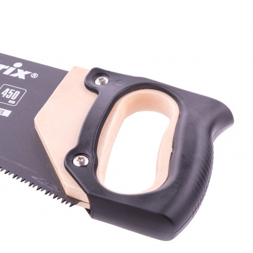 Ножовка по дереву, 450 мм, 7-8 TPI, зуб-3D, каленный зуб, тефлоновое покрытие, деревянная рукоятка Matrix 23578