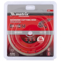 Matrix Диск алмазный, отрезной сплошной, 230 х 22.2 мм, тонкий, мокрая резка Professional730837