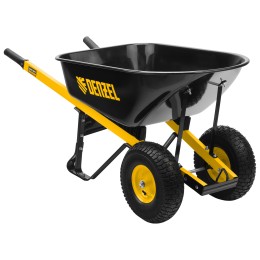 Denzel Тачка строительная, усиленная, объем 140 л, 250 кг, двухколесная, колесо 15х6.00-6 69000