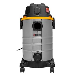 Denzel Пылесос строительный RVC30, 1400 Вт, бак 30 л, шланг 3 м, розетка с автосинхр. 28203