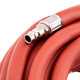 Stels Шланг пневматический резиновый, 10 x 16 мм, 24 бар, армированный, быстросъемное соединение, 20 м 57023