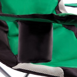 Palisad Кресло складное с подлокотниками и подстаканником, 60 х 60 х 110/92 см, Camping 69592