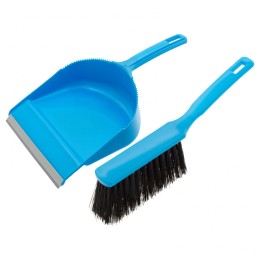 Palisad Набор: совок с кромкой 330 x 225 мм и щетка-сметка 285 мм, голубой, Home 933105