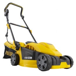 Denzel Газонокосилка электрическая GM-1200, 1200 Вт, ширина 32 см, 3 уровня, травосборник 25 л. 96615