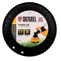 Denzel Леска для триммера квадрат, 2,0мм х 251м, на DIN катушке FLEX CORD 96291