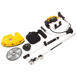 Denzel Триммер бензиновый DT 33S, 33 см3, 1.8 л. с, разъемная штанга, состоит из 2 частей 96223