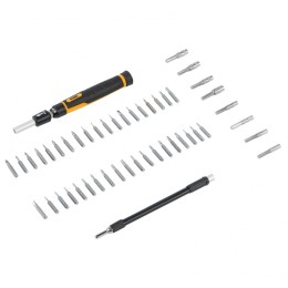 Denzel Отвертка с набором бит и торцевых головок для точных работ, гибкий привод, 48 шт, CrMo // 7711599