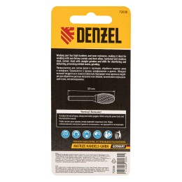 Denzel Борфреза по металлу твердосплавная, овальная, тип-E, 8 мм// 72036