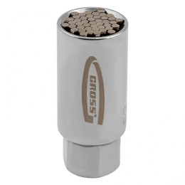 Gross Головка торцевая многоразмерная, CrV, 6-21 мм, под квадрат 3/8, CrV, хромированная 13191